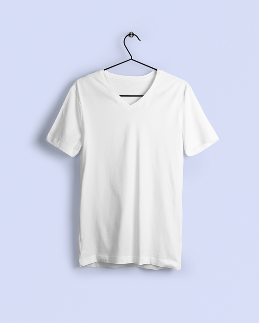 Vneck Half Sleeve Plain T-Shirts